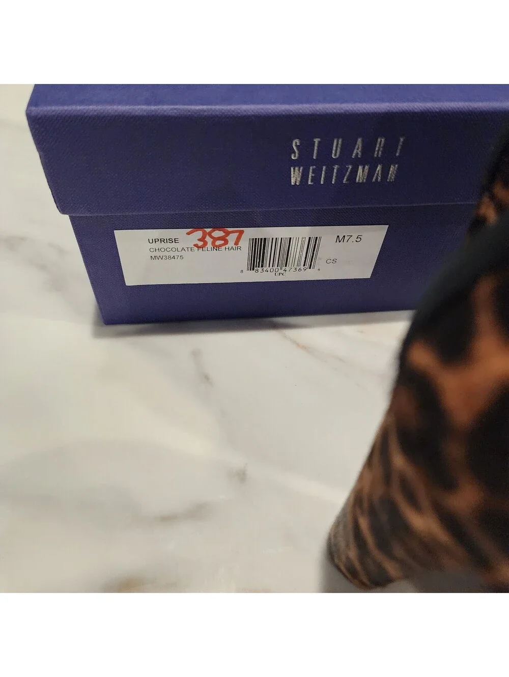 New Stuart Weitzman Uprise Chocolate Feline Haircalf Pumps Size 7.5